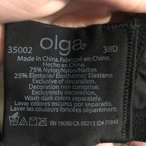 Olga Intimates & Sleepwear - Black 38D Unstructured Satin Detail Bra Olga Intimates & Sleepwear - Black 38D Unstructured Satin Detail Bra